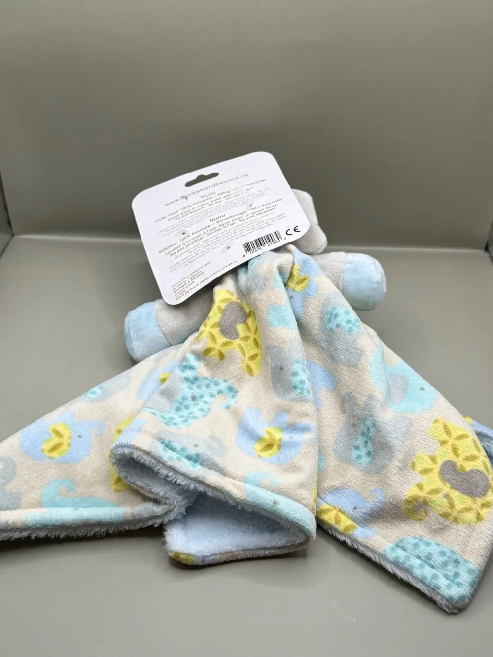 NWT Blankets & Beyond Baby Elephant Lovey Security Blanket Soother Plush